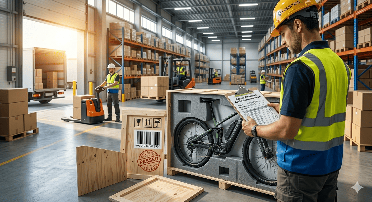 Common eBike Purchasing Mistakes An eBike purchasing manager reviewing a checklist in a factory setting