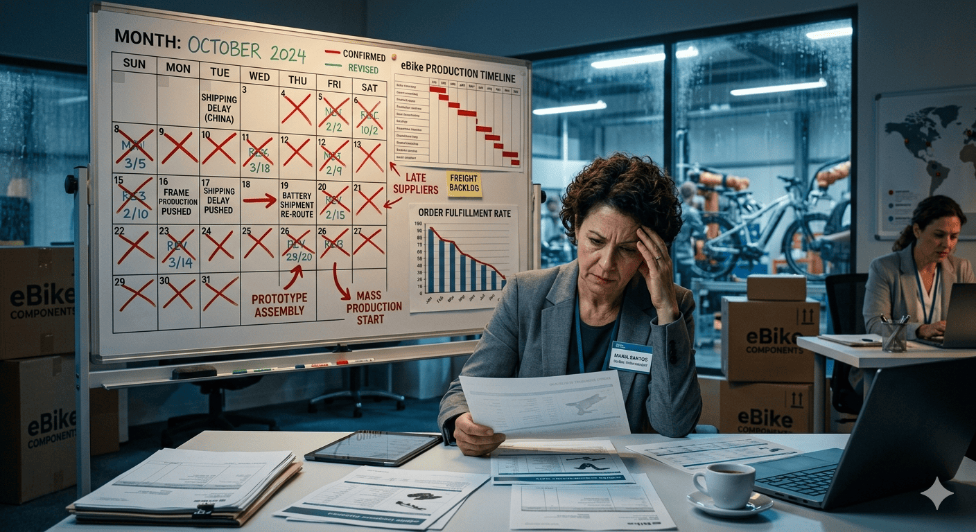A calendar with red circles marking missed deadlines