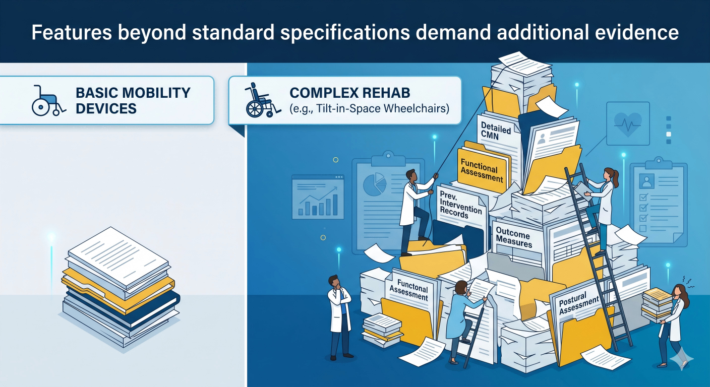 Clinical documentation requirements for complex rehab