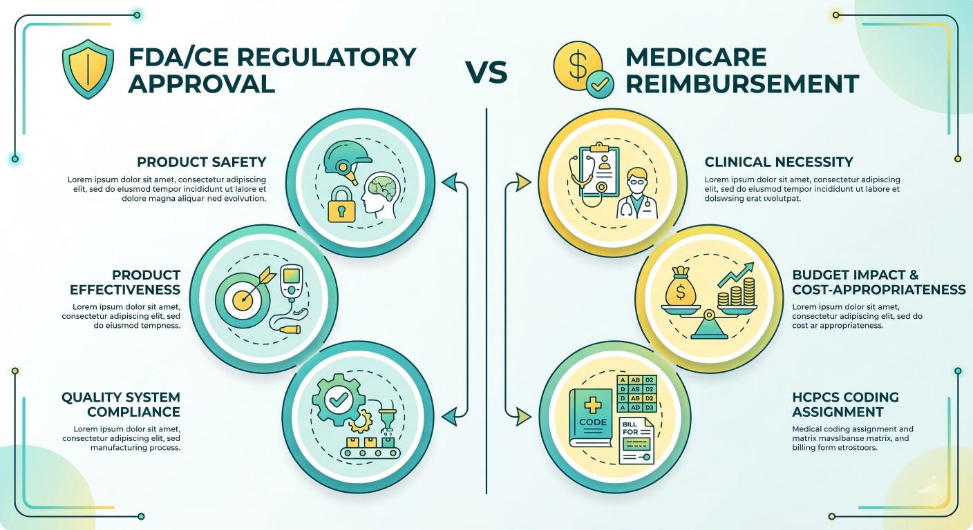 Difference between FDA approval and Medicare reimbursement