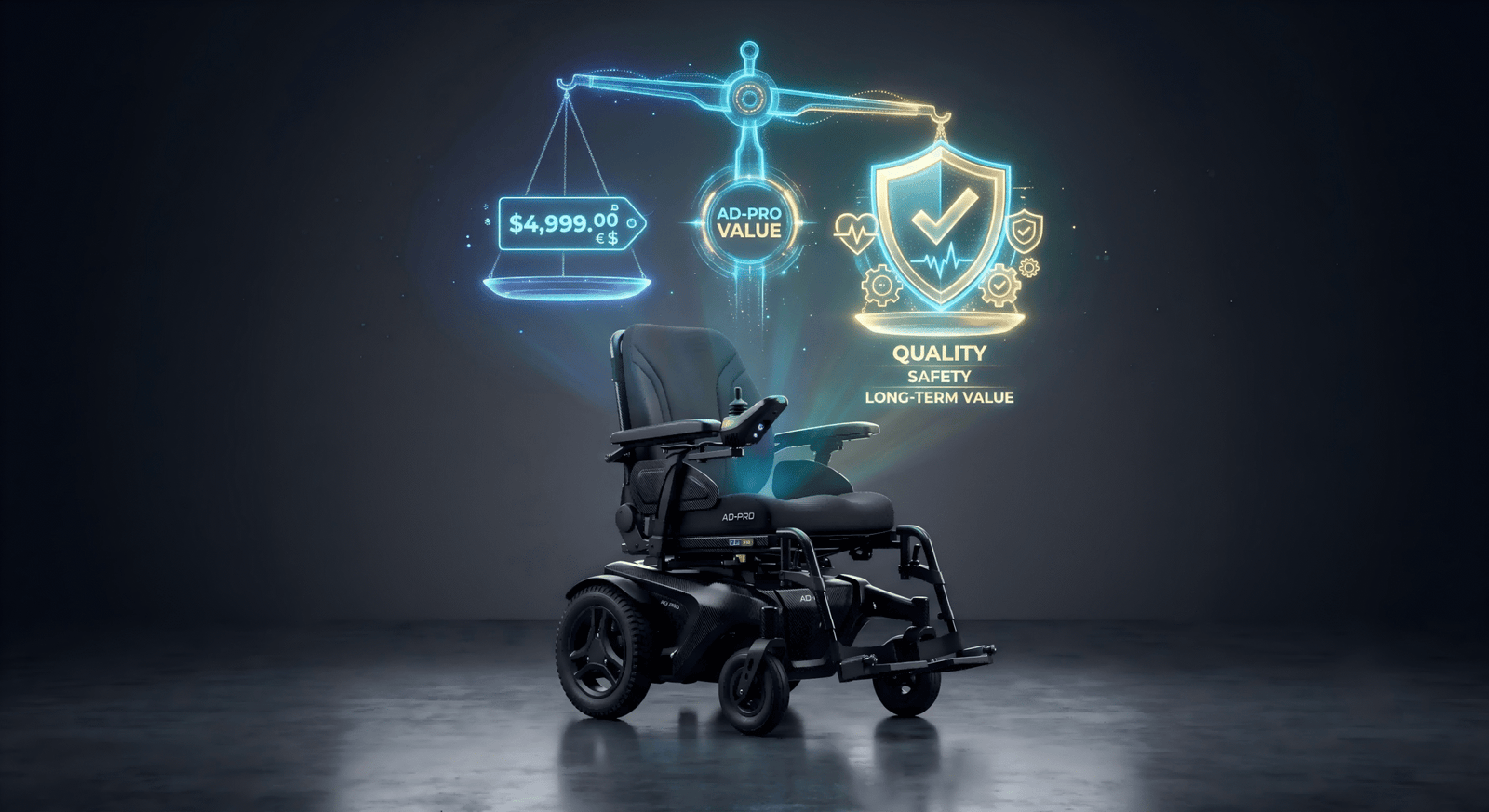 Cost versus value in procurement price tag on an electric wheelchair